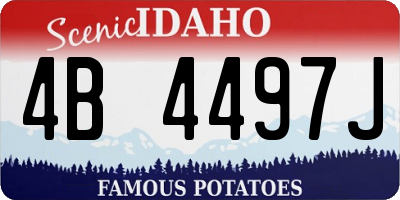 ID license plate 4B4497J