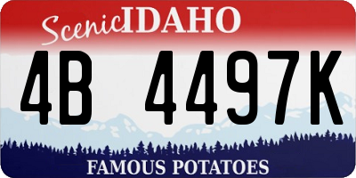 ID license plate 4B4497K
