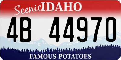 ID license plate 4B4497O
