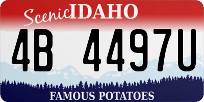 ID license plate 4B4497U