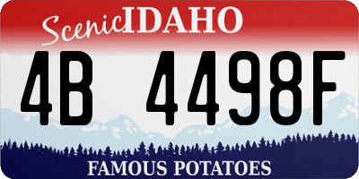 ID license plate 4B4498F