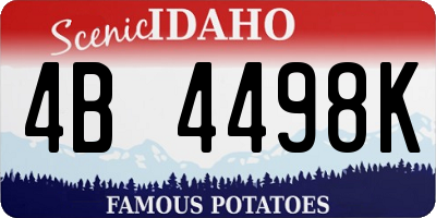 ID license plate 4B4498K