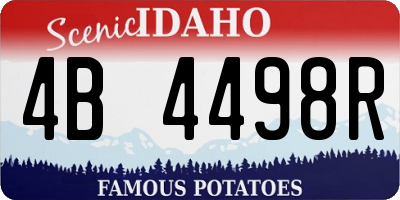 ID license plate 4B4498R