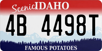 ID license plate 4B4498T