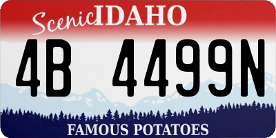ID license plate 4B4499N