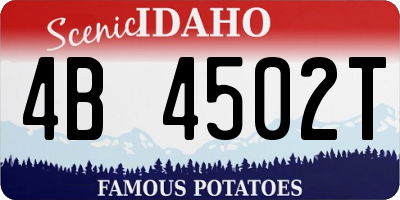 ID license plate 4B4502T