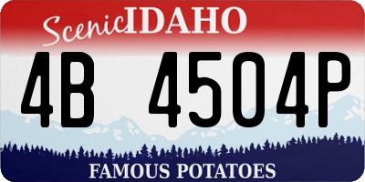 ID license plate 4B4504P