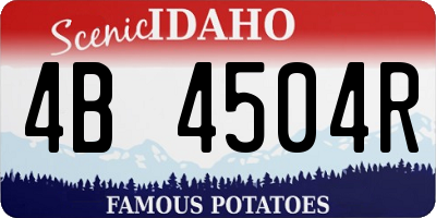 ID license plate 4B4504R