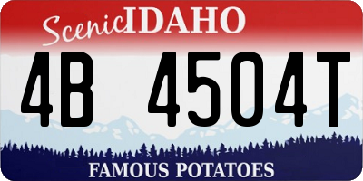 ID license plate 4B4504T