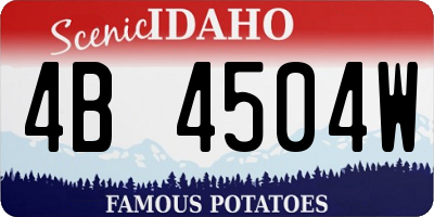 ID license plate 4B4504W