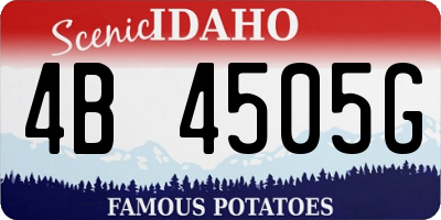 ID license plate 4B4505G