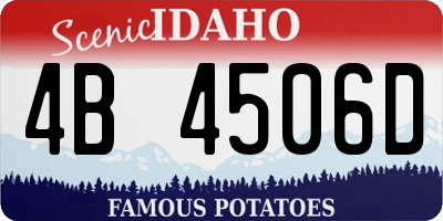 ID license plate 4B4506D