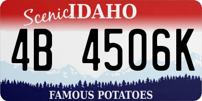 ID license plate 4B4506K