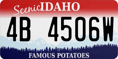 ID license plate 4B4506W
