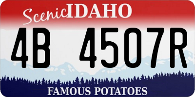 ID license plate 4B4507R