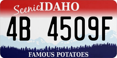 ID license plate 4B4509F