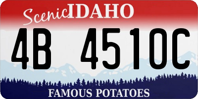 ID license plate 4B4510C
