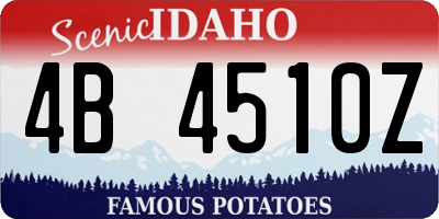 ID license plate 4B4510Z