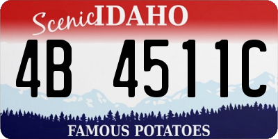 ID license plate 4B4511C