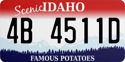 ID license plate 4B4511D