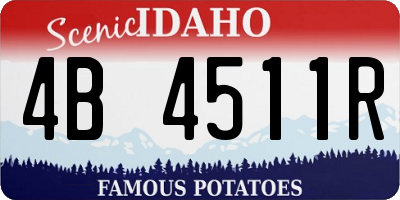 ID license plate 4B4511R