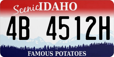 ID license plate 4B4512H