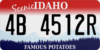 ID license plate 4B4512R