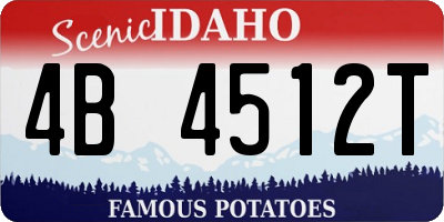 ID license plate 4B4512T