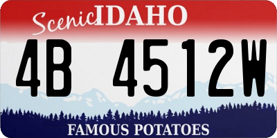 ID license plate 4B4512W