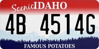 ID license plate 4B4514G
