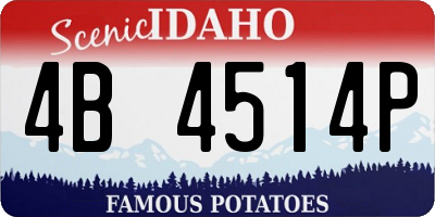 ID license plate 4B4514P