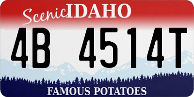 ID license plate 4B4514T