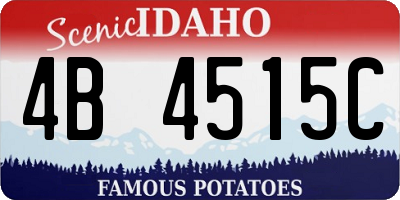 ID license plate 4B4515C