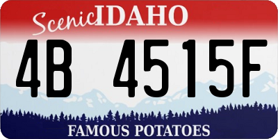 ID license plate 4B4515F