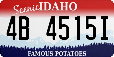 ID license plate 4B4515I