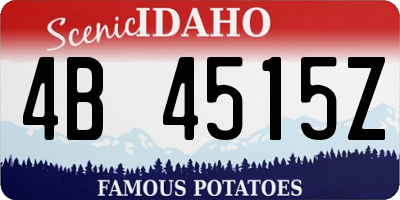 ID license plate 4B4515Z
