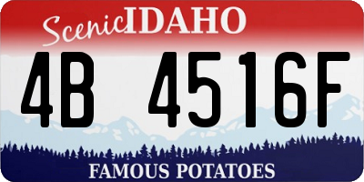 ID license plate 4B4516F