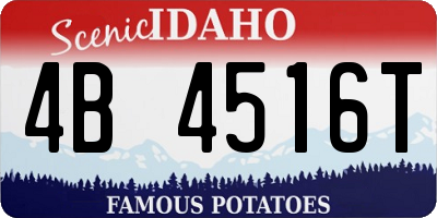 ID license plate 4B4516T