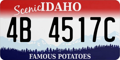ID license plate 4B4517C