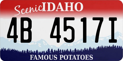 ID license plate 4B4517I