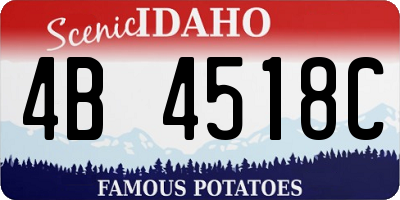 ID license plate 4B4518C