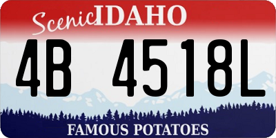 ID license plate 4B4518L