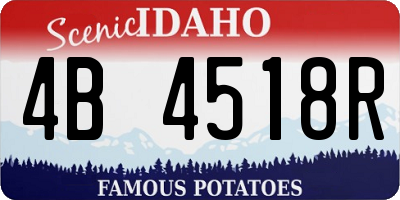 ID license plate 4B4518R