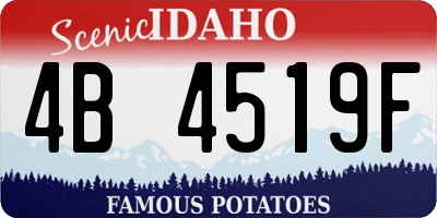 ID license plate 4B4519F