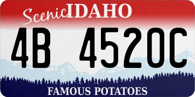 ID license plate 4B4520C