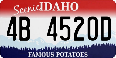ID license plate 4B4520D