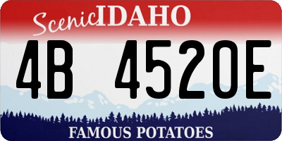 ID license plate 4B4520E