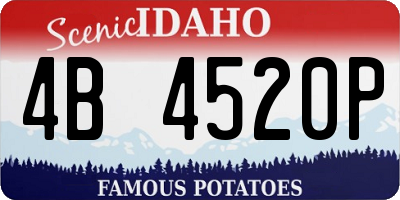 ID license plate 4B4520P