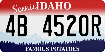 ID license plate 4B4520R