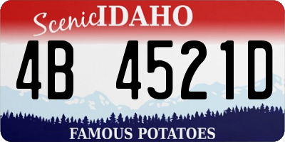 ID license plate 4B4521D